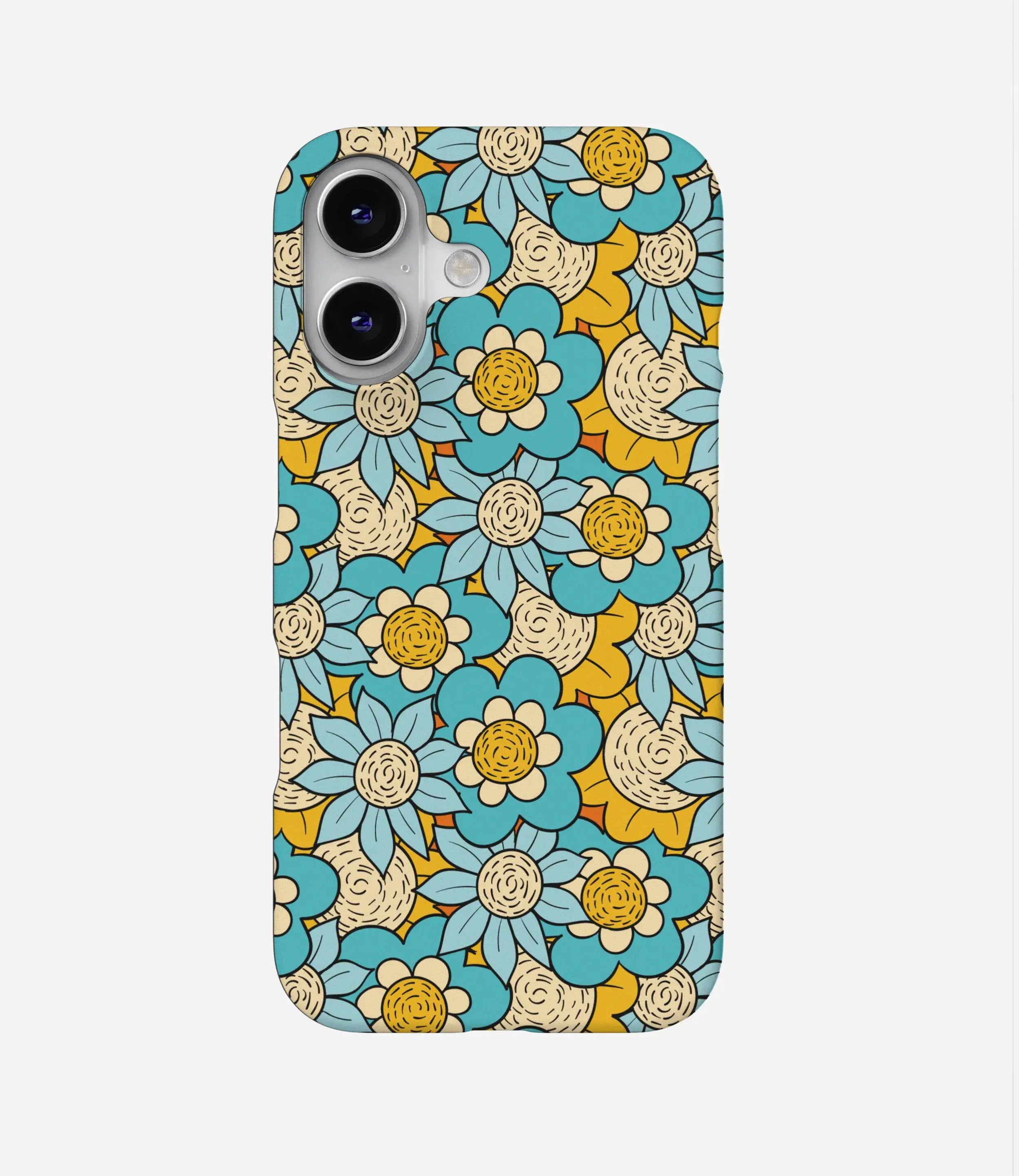 Retro 70s Blue Floral Case